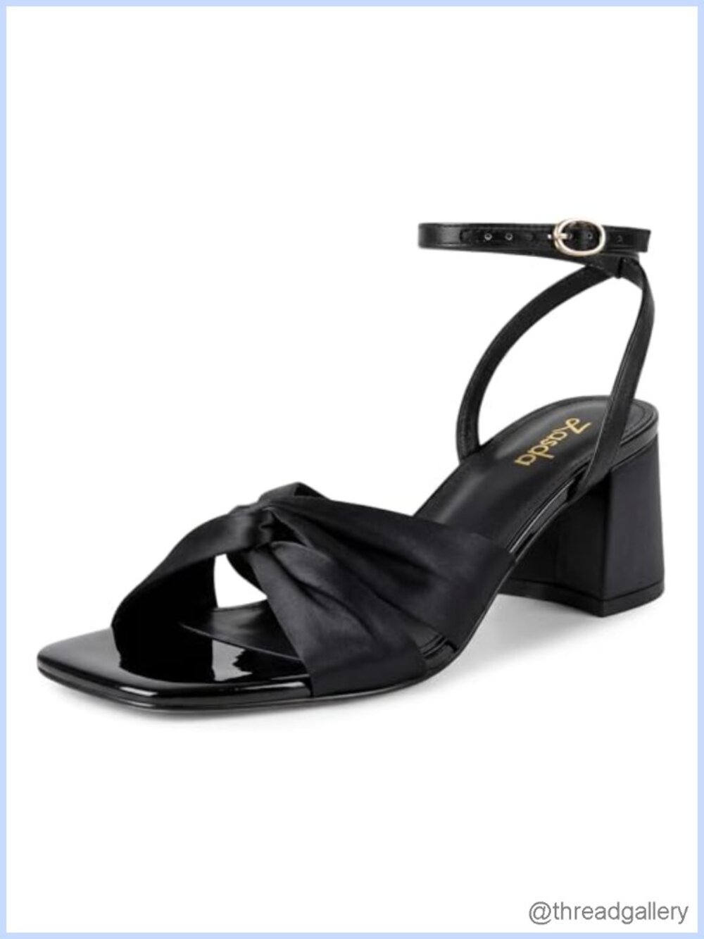 Women's Block Heel Dressy Sandals Satin Adjustable Wedding Heels
